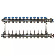 Polypipe 12 Port Stainless Steel EuroCone UFH Manifold