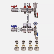 Underfloor Heating 2 Port Manifold Kit with Eurcones