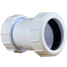 Plastic Compression Reducer White - 40mmx 32mm