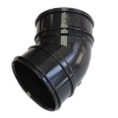 Solvent Weld Double Socket Bend 135Deg 110Mm - Black