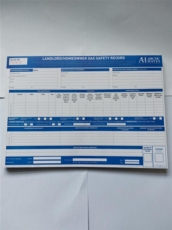 Gas Safety / Landlords Certificate Pad