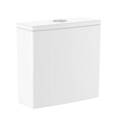 Roca ONA Cistern with 4.5/3 li chrome push buttons - White