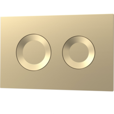 Arley Round Brushed Brass Dual Flush Push Button