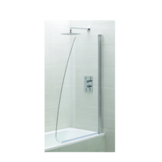 Artesan Hapi6 Sail Bath Screen - 800mm - Polished Silver