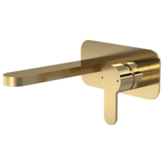 Arvan Wall Mounted 2 Tap Hole Basin Mixer With Plate