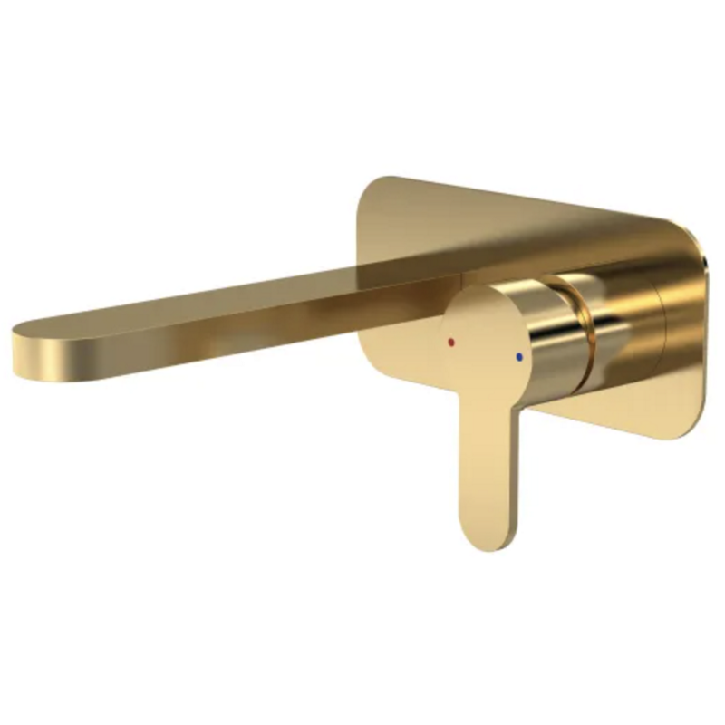 Arvan Wall Mounted 2 Tap Hole Basin Mixer With Plate