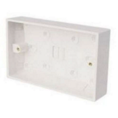 2 Gang 32Mm Surface Pattress Moulded Box - White