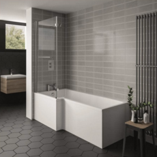 Kartell Koncept L Shaped Elite Shower Bath Screen