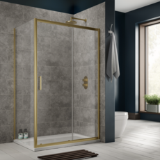 Sommer 8 Side Panel 900mm (860-880mm) - Brushed Brass