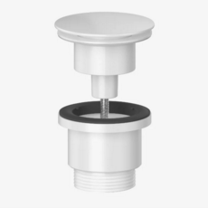 Viva Sanitary Round Clicker Slotted Basin Waste - Chrome