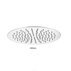 Bewl Round Slim Shower Head 250mm - Chrome