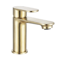 FlowLine Mono Basin Mixer 35mm Inc Waste - Brushed Brass FlowLine Mono Basin Mixer 35mm Inc Waste - Brushed Brass
