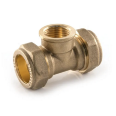 Compression Female Tee 22Mm X 22Mm X 1/2'' C X C X C