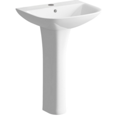 Cedarwood 1Th Basin & Full Pedestal - 560X450mm