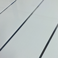 Ceiling Cladding White With Chrome Inserts - 2.7m x 1m