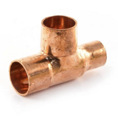 End Feed Reducing Tee - End - 22Mm X 15Mm X 22Mm