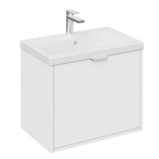 Eterna PVC 500mm Wall Hung Unit Waterfall Style Handles