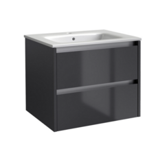 Kartell City 800x460mm Wall Mounted Unit Storm Grey Gloss