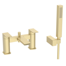 Flowline Bath Shower Mixer inc Shower Kit - Brushed Brass