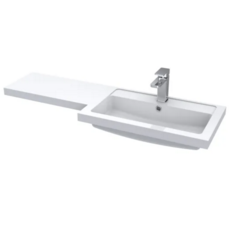Fusion Right Hand Square L-Shaped 1Tap Hole Basin 1.1M