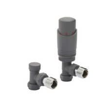 Kartell Angled K-Design Trv Radiator Valve - Textured Grey