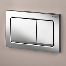Geberit Alpha01 Square Dual Flush Plate Gloss Chrome