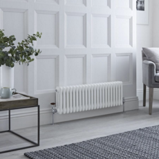 Horizontal Double Column White Radiator - 600mm x 1010mm