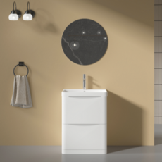 ISLA White (500mm): Floor Standing Vanity Unit c/w Basin