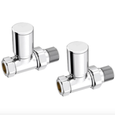 Kartell Modern Valves Chrome Pair - Straight