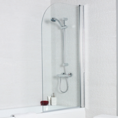 Kartell Koncept Straight Bath Screen Radius Edge 1400 X 780
