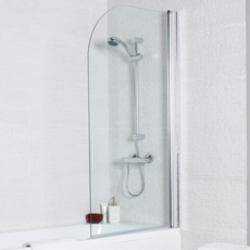 Kartell Koncept Straight Bath Screen Radius Edge 1400 x 780