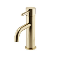 Kartell Ottone Mono Basin Mixer Brushed Brass
