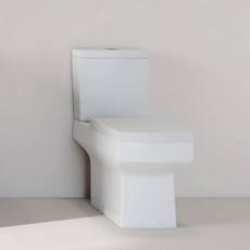 D Shape Open Back Toilet With Soft Close Seat & Cistern