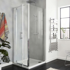 6mm Pivot Shower Door - 700mm - Chrome