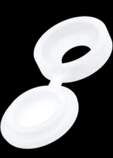 Samac White Hinged Cover Cap (100) 6-8Mm