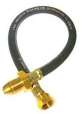 LPG Propane pigtail hose W20 for changeovers 450mm