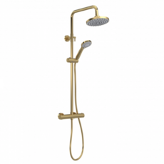 Pluto Round Thermostatic Shower Valve & Rail Kit -Brass Pluto Round Thermostatic Shower Valve & Rail Kit -Brass