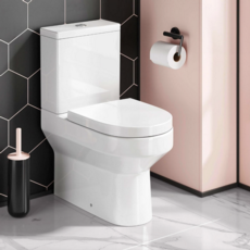 Rimless Comfort Height Round Closed Coupled Closed Toilet