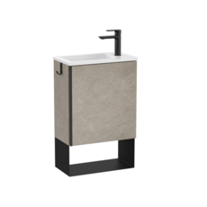 Roca Mini Pro 450mm Basin & Base Unit - Concrete Grey