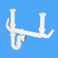 Mcalpine Double Bowl Space Saver With Two Nozzles - Sk2A
