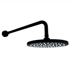 Kartell Round Wall Mounted Fixed Head & Arm Matt Black