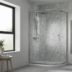 Artesan Hapi6 v2 1000 x 800mm Single Door Offset - Chrome