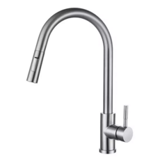 Solere Pull-Out Sink Mixer Brushed Steel