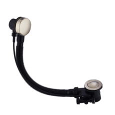 Twist Pop Bath Waste With Overflow - Brushed Brass