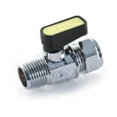 Compression Mini Ball Valve Straight 10Mm X 3/8"   Gas