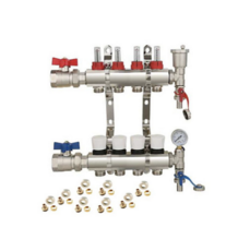 Underfloor Heating 4 Port Manifold Kit with Eurcones