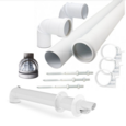 Vaillant White 0.7m Horizontal Flue - Plume Management Kit