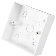 1 Gang 32mm Surface Pattress Moulded Box - White