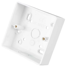 1 Gang 32Mm Surface Pattress Moulded Box - White