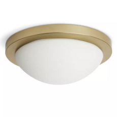 Bathroom Flush to Ceiling Light - Brass